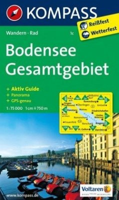 Kompass Karte Bodensee, Gesamtgebiet
