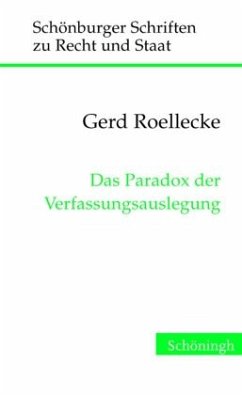 Das Paradox der Verfassungsauslegung Cover Das Paradox der Verfassungsauslegung