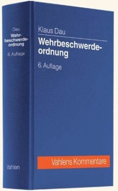 Wehrbeschwerdeordnung (WBO), Kommentar - Dau, Klaus