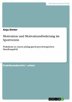 Motivation und Motivationsförderung im Sportverein - Dinter, Anja