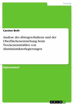 Analyse des Abtragverhaltens und der Oberflächenentstehung beim Trockeneisstrahlen von Aluminiumknetlegierungen - Beth, Carsten