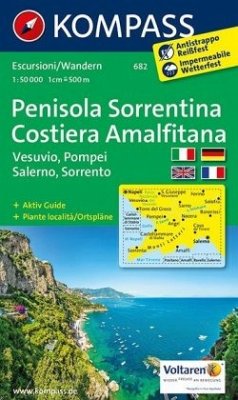 Kompass Karte Penisola Sorrentina, Costiera Amalfitana