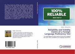 Reliability and Validity Claims of a Foreign Language Proficiency Test - Mircea-Pines, Walter J.