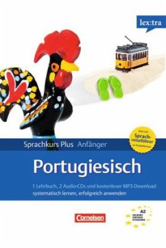 Cover lex:tra Sprachkurs Plus Anfänger, Portugiesisch, Selbstlernbuch, 2 Audio-CDs und kostenloser MP3-Download