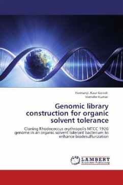 Genomic library construction for organic solvent tolerance