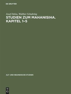 Studien zum Mahanisiha. Kapitel 1¿5 - Schubring, Walther; Deleu, Josef