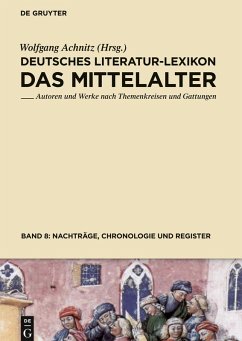 Cover Deutsches Literatur-Lexikon. Das Mittelalter, Band 8, Nachträge, Chronologie und Register
