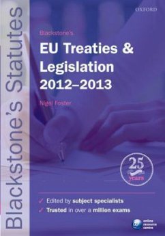 Cover Blackstone's EU Treaties & Legislation 2012-2013