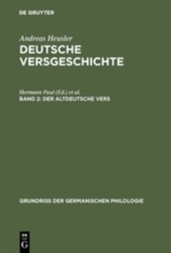 Der altdeutsche Vers - Heusler, Andreas