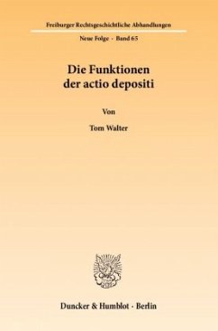 Cover Die Funktionen der actio depositi
