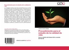 Procedimiento para el estudio de la calidad de vida - Cudeiro Batista, Leandra
