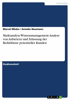 Marktanalyse Wissensmanagement: Analyse von Anbietern und Erfassung der Bedürfnisse potentieller Kunden - Minke, Marcel; Neumann, Anneke