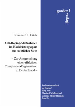 Cover Anti-Doping-Maßnahmen im Hochleistungssport aus rechtlicher Sicht