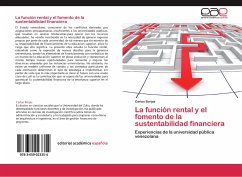 La función rental y el fomento de la sustentabilidad financiera - Borjas, Carlos