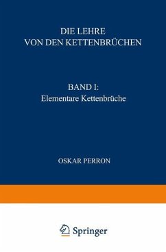 Die Lehre von den Kettenbrüchen - Perron, Oskar