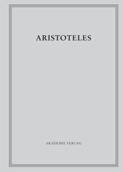 Zoologische Schriften I / Aristoteles: Aristoteles Werke BAND 16/I.1-2