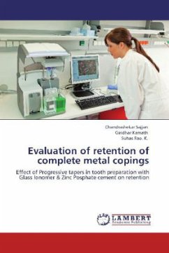 Evaluation of retention of complete metal copings
