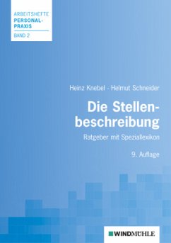 Die Stellenbeschreibung - Knebel, Heinz;Schneider, Helmut