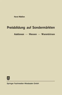 Preisbildung auf Sondermärkten - Niessen, Horst