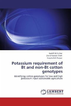 Potassium requirement of Bt and non-Bt cotton genotypes