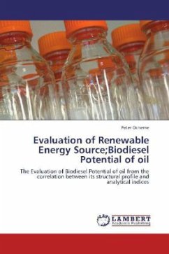 Evaluation of Renewable Energy Source;Biodiesel Potential of oil