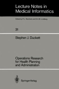 Operations Research for Health Planning and Administration - Duckett, Stephen J.