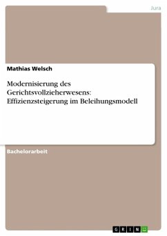 Modernisierung des Gerichtsvollzieherwesens: Effizienzsteigerung im Beleihungsmodell Modernisierung des Gerichtsvollzieherwesens: Effizienzsteigerung im Beleihungsmodell
