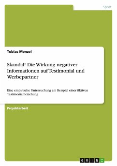 Skandal! Die Wirkung negativer Informationen auf Testimonial und Werbepartner - Menzel, Tobias