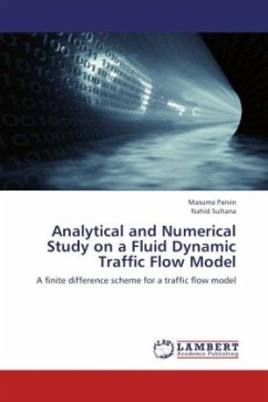 Analytical and Numerical Study on a Fluid Dynamic Traffic Flow Model