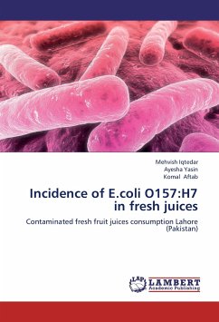 Incidence of E.coli O157:H7 in fresh juices