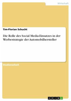 Die Rolle des Social Media-Einsatzes in der Werbestrategie der Automobilhersteller - Schucht, Tim-Florian