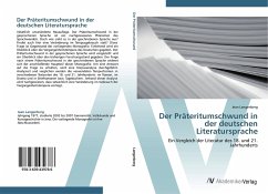 Der Präteritumschwund in der deutschen Literatursprache - Langenberg, Jean