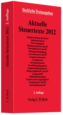 Cover Aktuelle Steuertexte 2012
