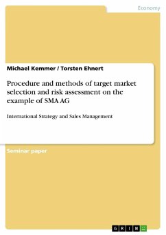 Procedure and methods of target market selection and risk assessment on the example of SMA AG
