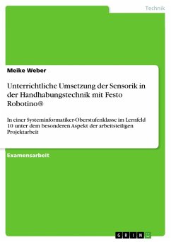 Unterrichtliche Umsetzung der Sensorik in der Handhabungstechnik mit Festo Robotino® - Weber, Meike