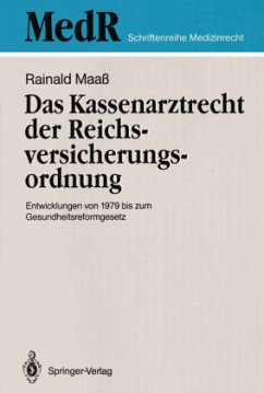 Das Kassenarztrecht der Reichsversicherungsordnung - Maaß, Rainald