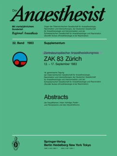 Zentraleuropôischer Anaesthesiekongress ZAK 83 Zürich