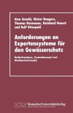 Anforderungen an Expertensysteme für den Gewässerschutz