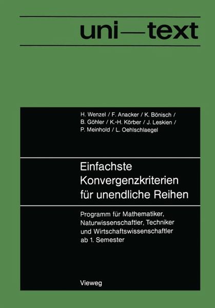 Einfachste Konvergenzkriterien für unendliche Reihen Einfachste Konvergenzkriterien für unendliche Reihen