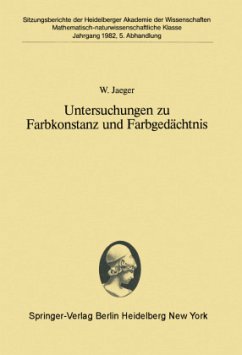 Untersuchungen zu Farbkonstanz und Farbgedächtnis - Jaeger, W.