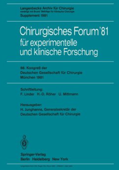 Chirurgisches Forum ¿81 für experimentelle und klinische Forschung