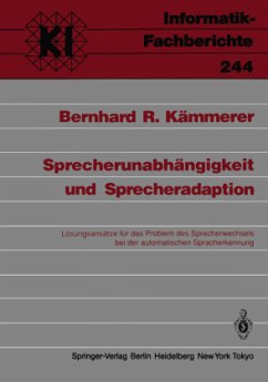 Sprecherunabhängigkeit und Sprecheradaption - Kämmerer, Bernhard R.