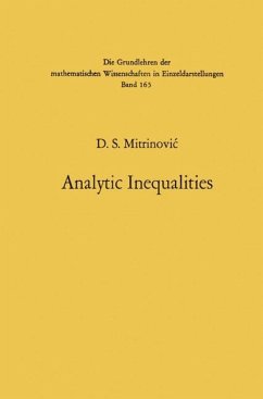 Analytic Inequalities - Mitrinovic, Dragoslav S.