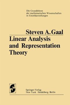 Linear Analysis and Representation Theory - Gaal, Steven A.