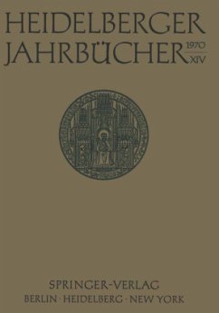 Heidelberger Jahrbücher - Schipperges, H.;Loparo, Kenneth A.
