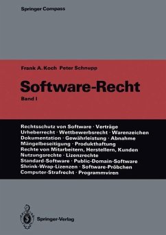 Software-Recht - Koch, Frank A.; Schnupp, Peter