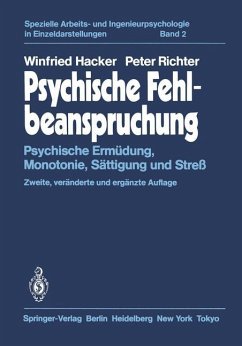 Psychische Fehlbeanspruchung - Hacker, Winfried;Richter, P.