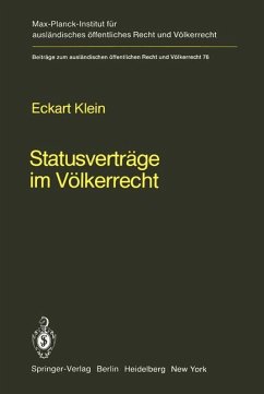 Statusverträge im Völkerrecht - Klein, Eckart