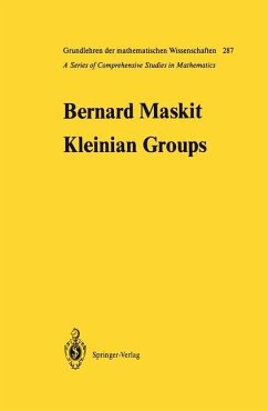 Kleinian Groups - Maskit, Bernard