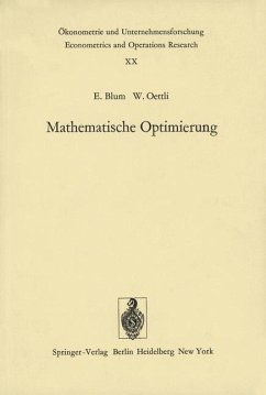 Mathematische Optimierung - Blum, E.; Oettli, W.